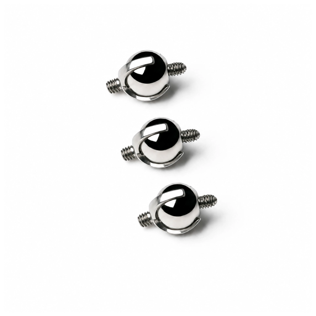 Adaptateur Piercing Titane ASTM F136 Premium Bille – Double Pas de vis interne Idéal Barbell*