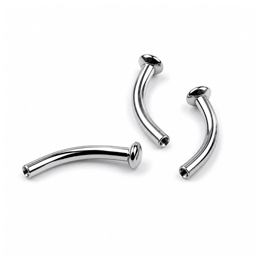 Piercing Nombril Titane ASTM F136 Premium – Banane Flottante Stérile Filetage Interne Vis 1,2 mm pour Embout 1,6 mm*