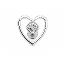 Piercing Labret Titane ASTM F136 Premium – Labret 450 Filetage Interne Stérile & Embout Cœur Strass 7 mm*