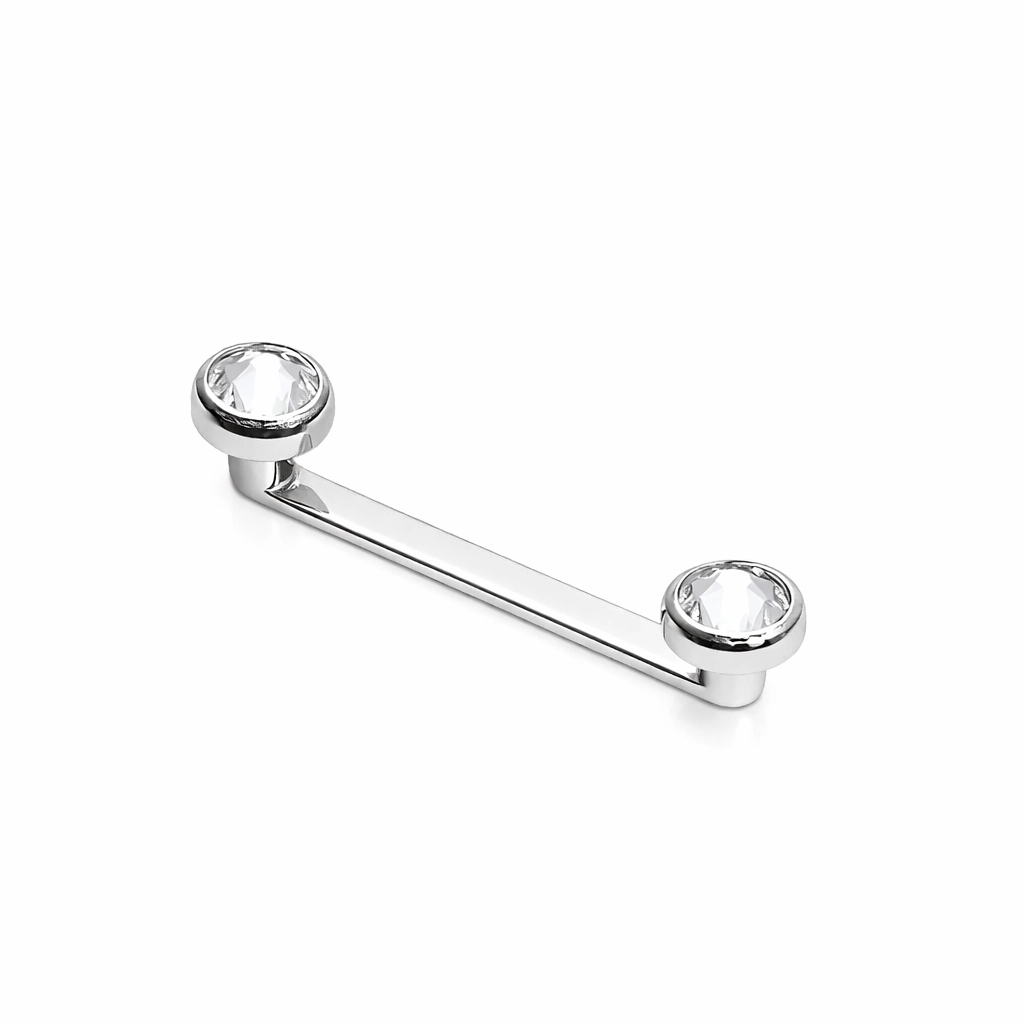 Surface 90° Titane ASTM F136 Premium – Flatbar Filetage Interne & Strass 4 mm Implant Grade* 