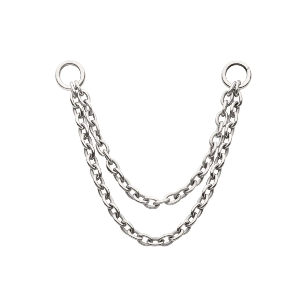 Piercing Charm - Titane F136 Gamme Invictus - Accessoire charm 2 chaîne pour piercing 25 x 34 mm*
