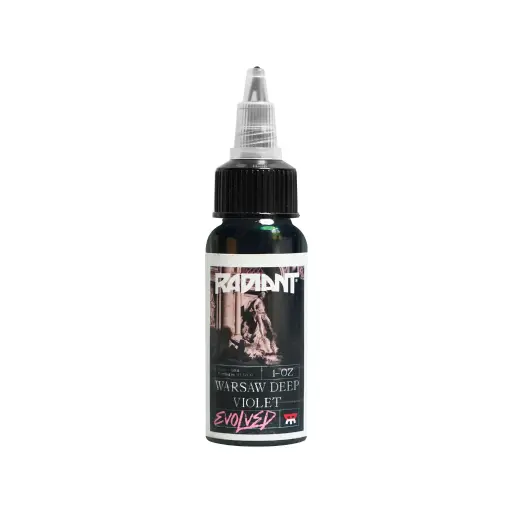 [ki_REACH_encre_radiant_warsaw_deep_violet-RADEVO30-WARVIO] Encre Tattoo Violette - Radiant Evolved Warsaw Deep Violet - Mélange pour le tatouage encre reach 30 ml*