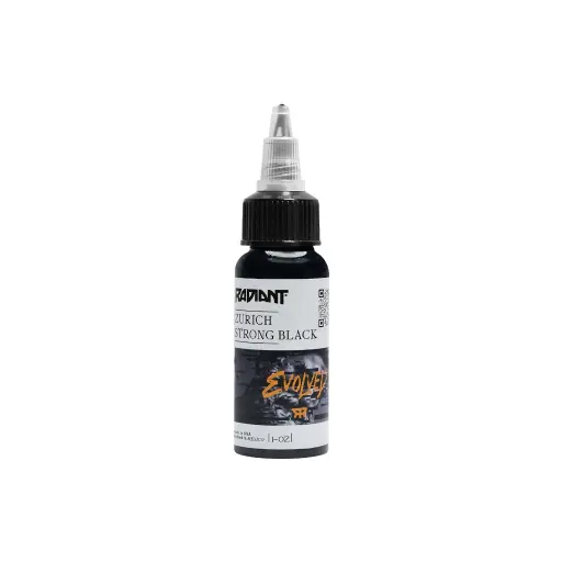 [ki_radiant_zurich_strong_black] Radiant Evolved Zurich Strong Black - Mélange pour le tatouage encre REACH 30 ml