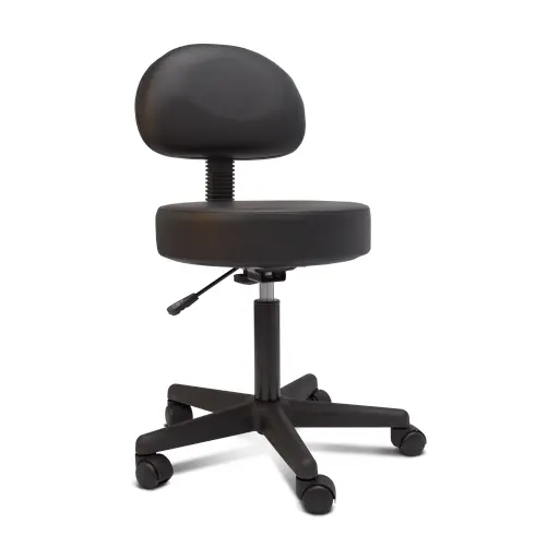 [ki_chaise_roulante_dossier-BACKREST-STOOL] Chaise Tattoo - Backrest Stool - Chaise avec roulette et assise large pour le tatouage et le piercing*