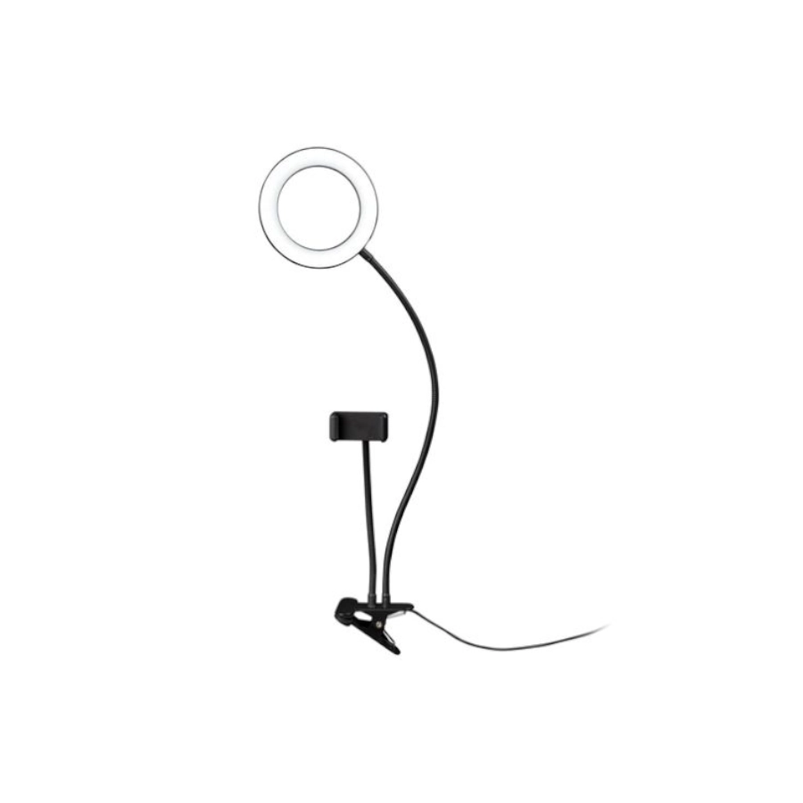 [i_door_lampe_ring-zm015] Dörr Lampe Led Selfi Ringlicht - Lampe circulaire avec pince et support smartphone pour photo tattoo