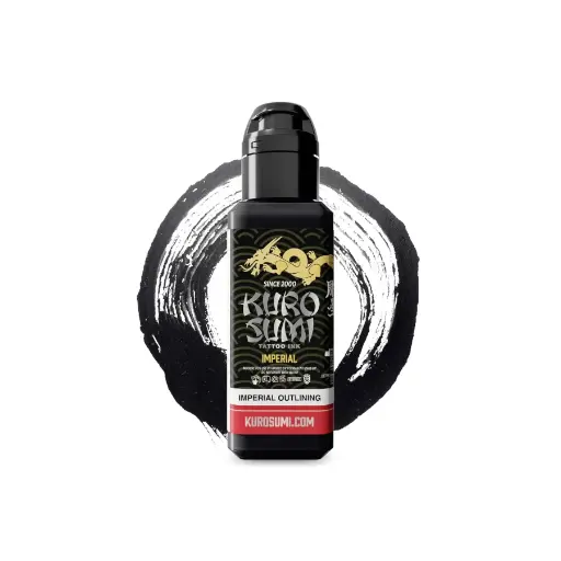 Encre de Tatouage Noir Kuro Sumi Imperial Outlining – Conforme REACH – Pigment Professionnel Haute Intensité* 