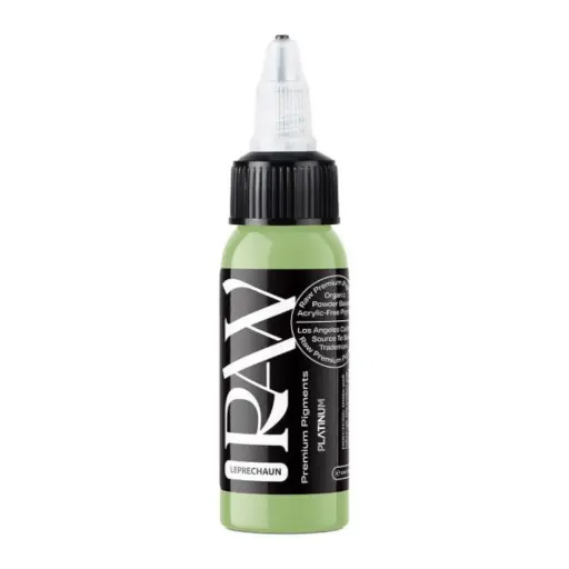 [tl_REACH_encre_raw_leprechaun] Leprechaun Raw Pigments 30ml – Encre Tattoo Verte Haute Saturation REACH Qualité Pro*