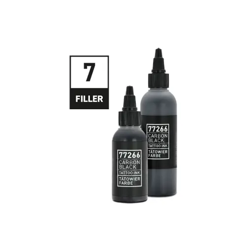 Encre Tattoo Noir - Carbon Black Filler 7 V2 - Mélange pour le tatouage encre reach noir vif