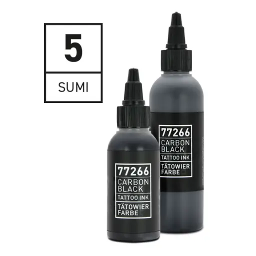 Encre Tatouage Grise - Carbon Black Sumi 05 V2 - Mélange pour le tatouage encre reach gris délavé à 50%*
