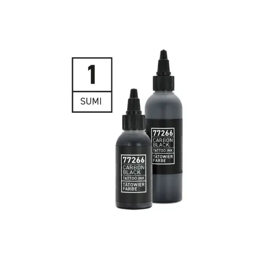 Encre Tatouage Grise - Carbon Black Sumi 01 V2 - Mélange pour le tatouage encre reach gris délavé à 10%*