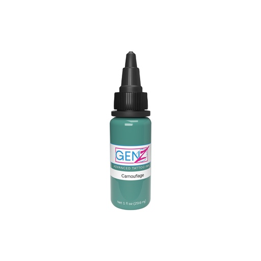 [ki_gen_z_camouflage] Encre Tattoo verte - Intenze Ink Gen-Z Camouflage - Mélange pour le tatouage encre reach 30 ml