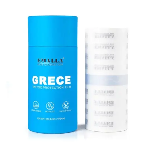 [i_emalla_grece_film_pansement-ZH080] Pansement Tattoo - Emalla Grece Tattoo Protection Film - Rouleau de film de protection cicatrisant 15 cm x 10 m*