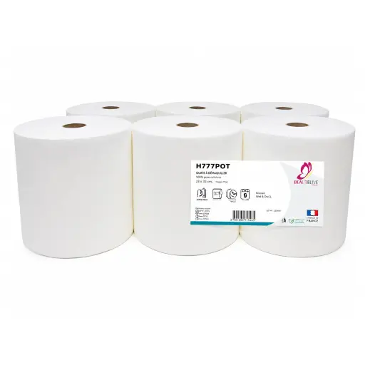 Rouleau Papier Essuie-Mains Professionnel Ouatinelle Ecolabel 150m – Usage Tatouage, Piercing et PMU Distributeur Automatique*