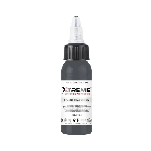 [ts_REACH_encre_xtreme_opaque_gray_medium] Encre Tattoo Grise - Xtreme Ink Opaque Gray Medium - Mélange pour le tatouage encre reach 30 ml*