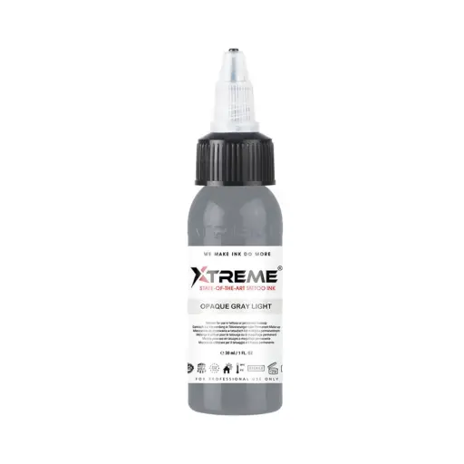 [ts_REACH_encre_xtreme_opaque_gray_light] Encre Tattoo Grise - Xtreme Ink Opaque Gray Light - Mélange pour le tatouage encre reach 30 ml*