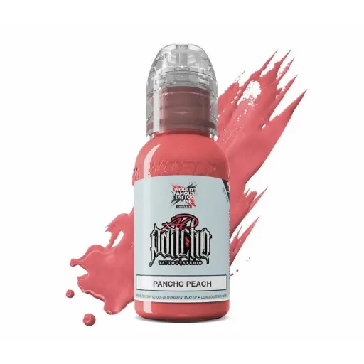 [ki_encre_world_famous_pancho_peach-LTPPH1-S] Encre de Tatouage Rose World Famous Pancho Peach – Conforme REACH – Pigment Professionnel Haute Intensité* 