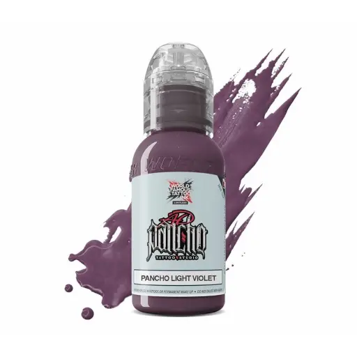 [ki_encre_world_famous_pancho_light_violet-LTPLV1-S] Encre de Tatouage Violette World Famous Pancho Light Violet – Conforme REACH – Pigment Professionnel Haute Intensité* 