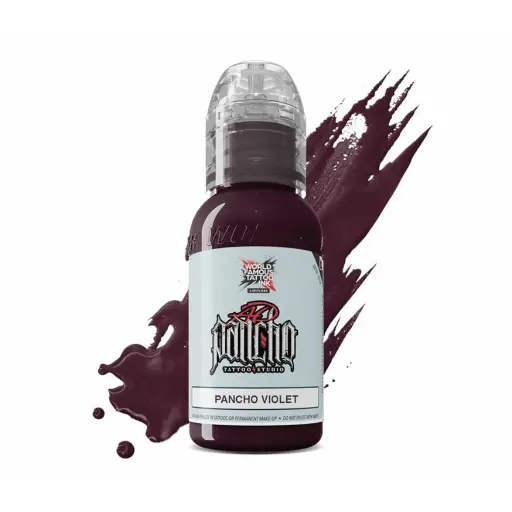 [ki_encre_world_famous_pancho_violet-LTPVT1-S] Encre de Tatouage Violette World Famous Pancho Violet – Conforme REACH – Pigment Professionnel Haute Intensité* 