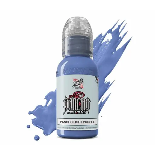 [ki_encre_world_famous_pancho_light_purple-LTPLPU1-S] Encre de Tatouage Violette World Famous Pancho Light Purpler – Conforme REACH – Pigment Professionnel Haute Intensité* 
