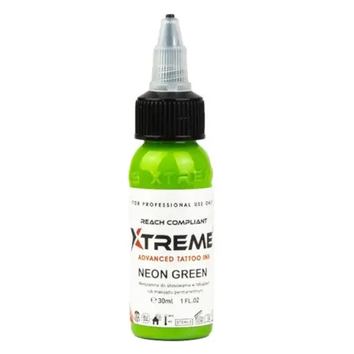 [xtreme_neon_green] Encre Tattoo Vert - Xtreme Ink Neon Green - Melange pour le tatouage encre reach 30 ml