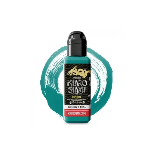 Encre de Tatouage Bleue Kuro Sumi Imperial Songshi Teal – Conforme REACH – Pigment Professionnel Haute Intensité* 