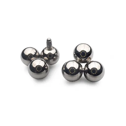 Piercing Labret - Titane Astm F136 Stérile - Labret 64 avec pas de vis interne largeur embout 6 mm* 