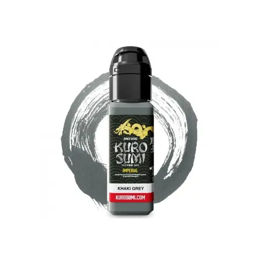 Encre de Tatouage Grise Kuro Sumi Imperial Khaki Grey – Conforme REACH – Pigment Professionnel Haute Intensité*