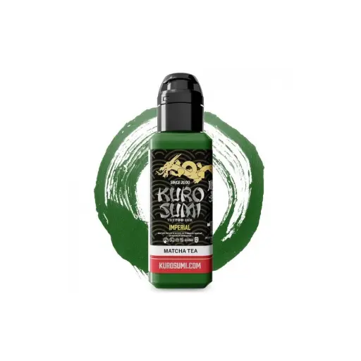 Encre de Tatouage Verte Kuro Sumi Imperial Matcha Tea V2 – Conforme REACH – Pigment Professionnel Haute Intensité* 