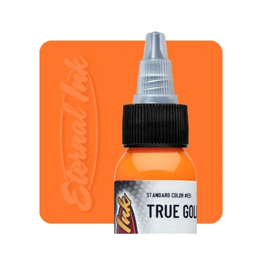 Encre Entrainement Tattoo Orange - Eternal Ink True Gold - Encre artistique pour entrainement au tatouage NON REACH*