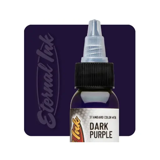 Encre Entrainement Tattoo Violette - Eternal Ink Dark Purple - Encre artistique pour entrainement au tatouage NON REACH*