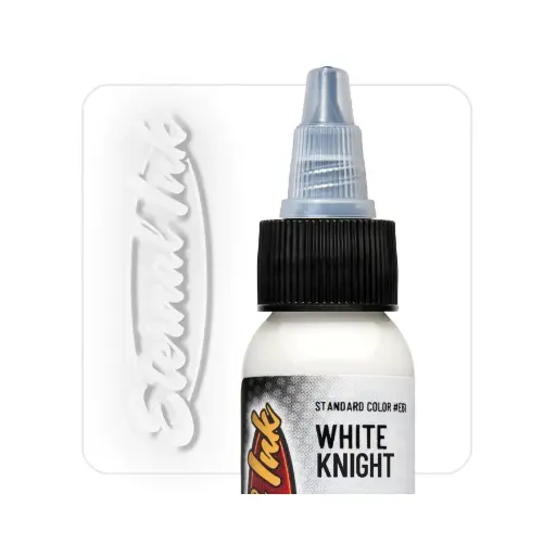 Encre Tattoo Blanche - Eternal Ink White Knight - Encre artistique pour l'entrainement au tatouage NON REACH*