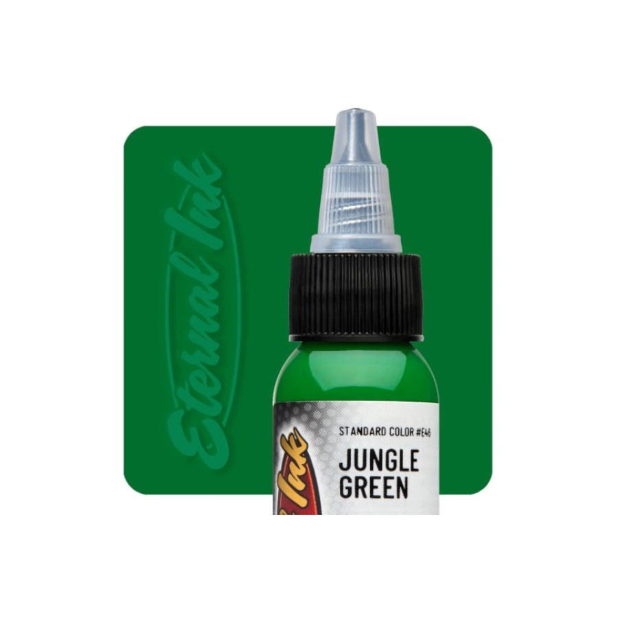 Encre Tatouage Verte - Eternal Ink Jungle Green - Encre artistique pour l'entrainement au tatouage NON REACH*