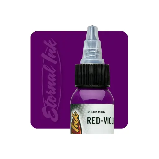 [b_NON_REACH_encre_eternal_red_violet-eternal-redviolet] Encre Entrainement Tattoo Violette - Eternal Ink Liz Cook Red Violet - Encre artistique pour entrainement au tatouage NON REACH 30 ml*