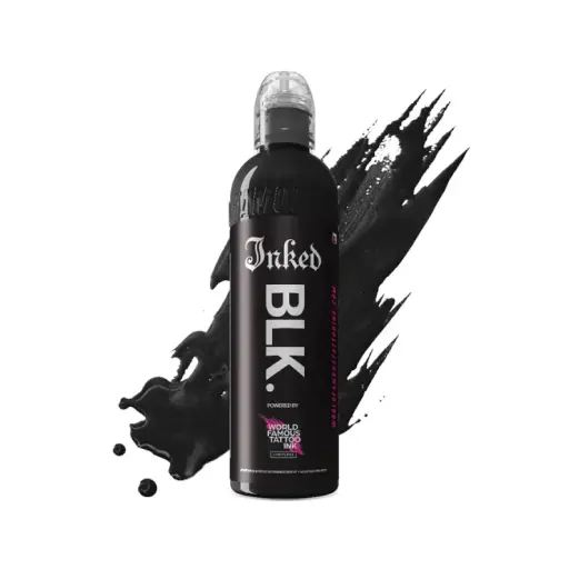 Encre de Tatouage Noire World Famous Inked Blk – Conforme REACH – Pigment Professionnel Haute Intensité* 