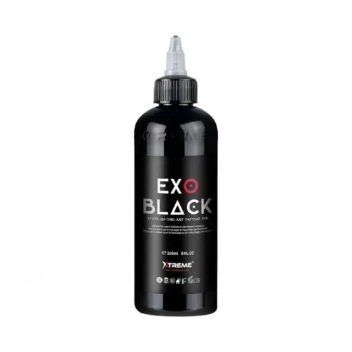 [tl_encre_xtreme_exo_black] Encre Tattoo Noire - Xtreme Ink Exo Black - Mélange pour le tatouage encre reach 240 ml noir de remplissage*