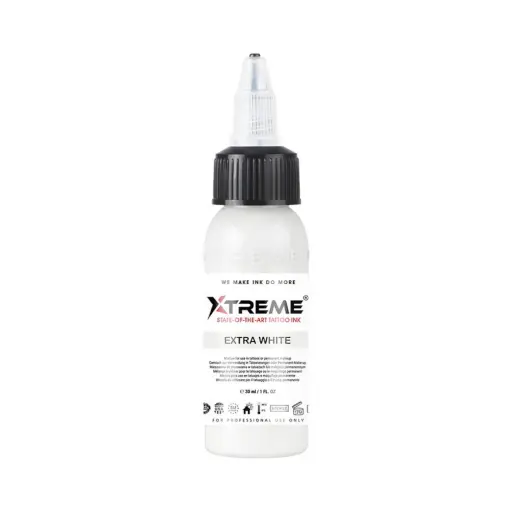 [tl_REACH_encre_xtreme_extra_white "p"] Encre Tattoo Blanche - Xtreme Ink Extra White - Mélange pour le tatouage encre reach 30 ml*