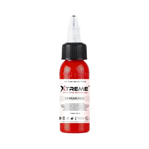 [tl_REACH_encre_xtreme_ferrari_red "p"] Encre Tattoo Rouge - Xtreme Ink Ferrari Red - Mélange pour le tatouage encre reach 30 ml*