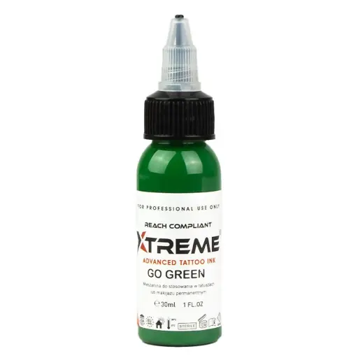 [ts_xtreme_go_green] Encre Tattoo Vert - Xtreme Ink Go Green - Mélange pour le tatouage encre REACH