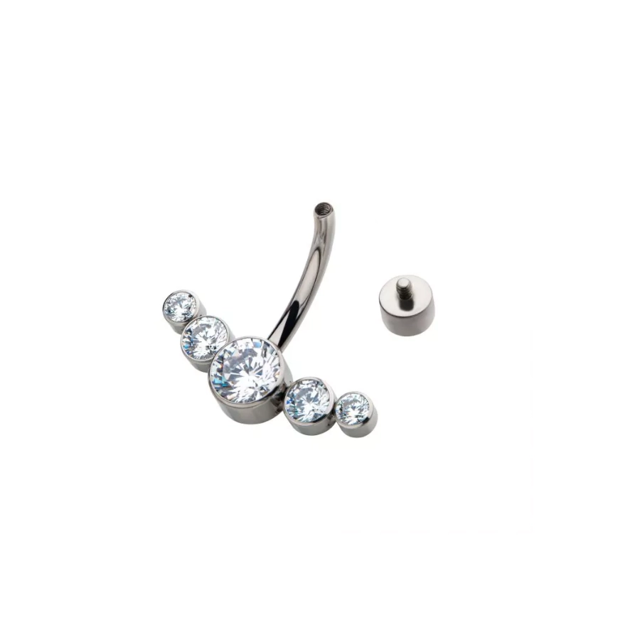 [iv_banane_14-tib4ni42c]  Piercing Banane - Titane F136 Gamme Invictus - Banane 14 avec pas de vis interne*