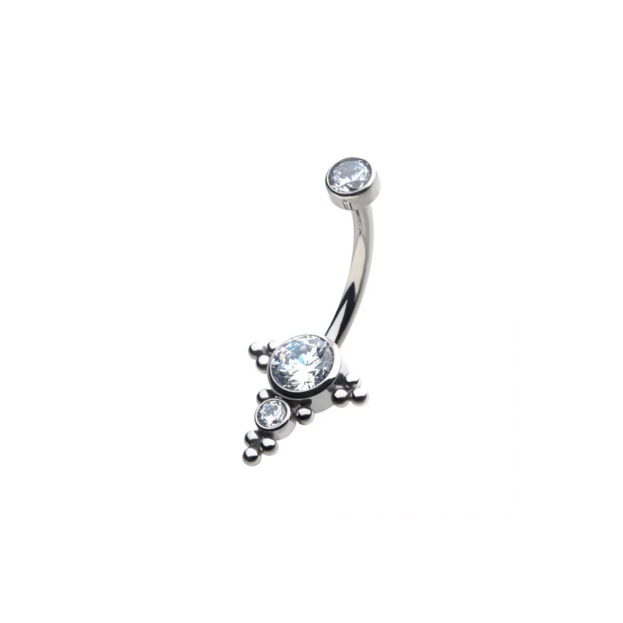 [iv_banane_#09-tib10ni4346c] Piercing Banane - Titane F136 Gamme Invictus - Banane 9 avec pas de vis interne*