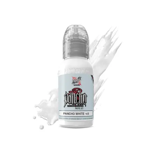 [ki_REACH_encre_world_pancho_white-LTPWV21-S] Encre Tattoo Blanche - World Famous Ink Limitless A.D Pancho White - Mélange pour le tatouage reach 30 ml du set a.d. pancho pastel grey* 