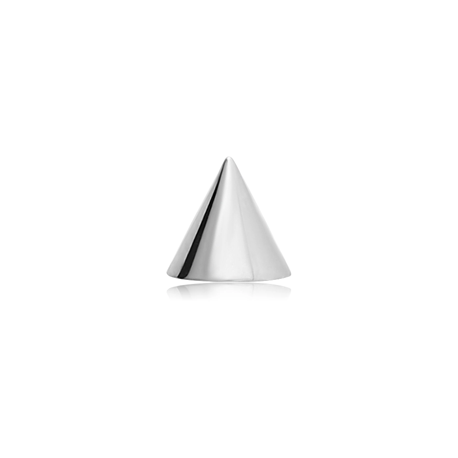 Piercing Embout - Titane Gamme G23 - Embout conique pointe gris avec pas de vis externe