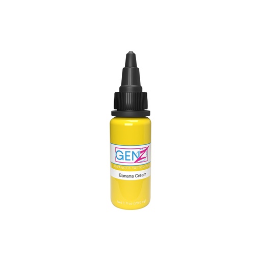 [b_REACH_encre_intenze_banana_cream "p-tl-ki"] Encre Tattoo Jaune - Intenze Ink Gen-Z Banana Cream - Mélange pour le tatouage encre reach 30 ml