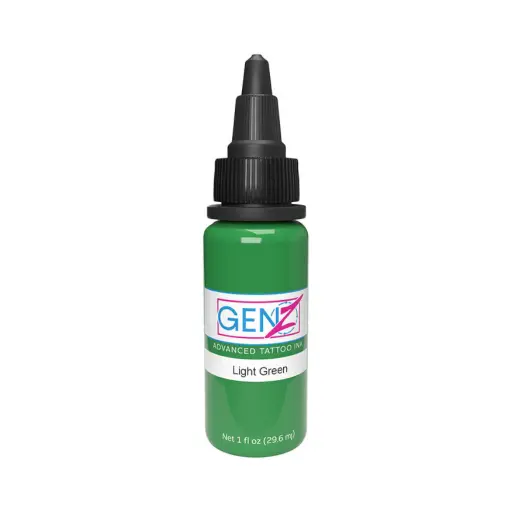 [b_REACH_encre_intenze_light_green-801517 "p"] Encre Tattoo Verte - Intenze Ink Gen-Z Light Green - Mélange pour le tatouage encre reach 30 ml*