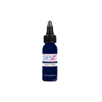[b_gen_z_mario_blue] Encre Tattoo Bleue - Intenze Ink Gen-Z Marios Blue - Mélange pour le tatouage encre reach 30 ml