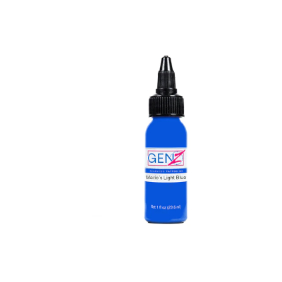 [b_gen_z_mario_light_blue] Encre Tattoo Bleue - Intenze Ink Gen-Z Marios Light Blue - Mélange pour le tatouage encre reach 30 ml