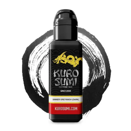 [ki_REACH_encre_kuro_sumi_sinner_greywash-IMZPSN1.5-S] Encre de Tatouage Noire Kuro Sumi Imperial Sinner Greywash – Conforme REACH – Pigment Professionnel Haute Intensité 44 ml* 