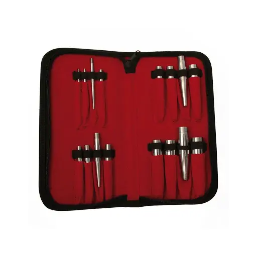 [i_pochette_tige_insertion-zd061] Tige Insertion Piercing - Pochette de 16 tiges d'insertion de 2 à 16 mm finition épaulée*
