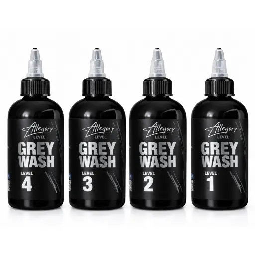Encre Allegory Ink Greywash Set de 4 Bouteilles – Dégradés Parfaits & Pigments Premium (Non Reach)* 