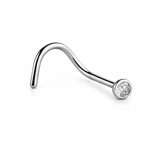 Piercing Nez en Titane ASTM F136 Premium - Stud de Nez Stérile avec Strass Brillant* 